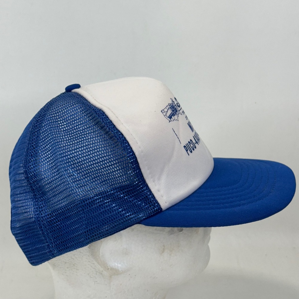 Vintage Capital Blue Velvet Transport Canton Ohio Trucker Hat Blue Snapback - Picture 5 of 7